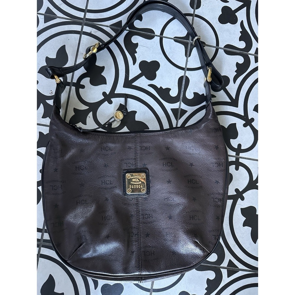Women's HCL Brown & Black Monogram Shoulder Bag One Size